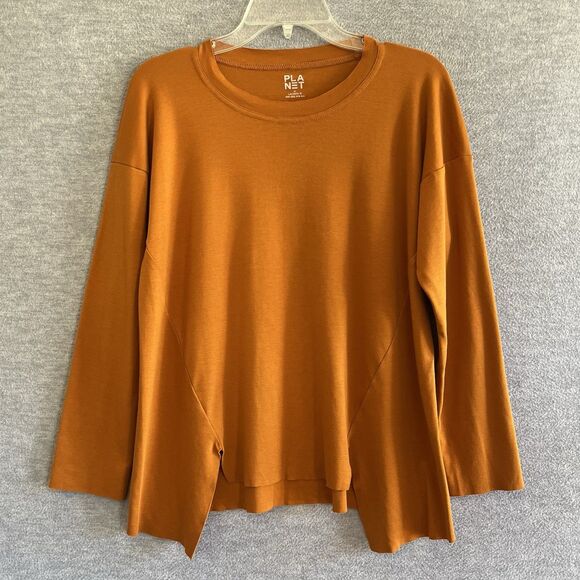 Planet by Lauren G Lagenlook Long Sleeve Top OS Artsy Funky Minimalist Capsule - Picture 5 of 14